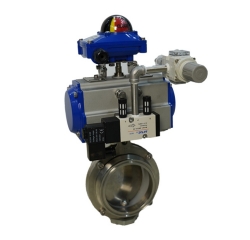 Pneumatic quick installation butterfly valve