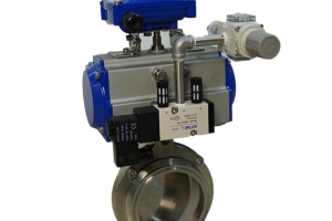 Pneumatic quick installation butterfly valve
